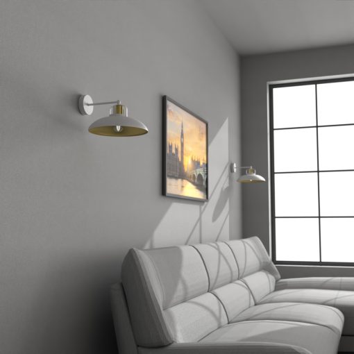 Wall lamp FELIX WHITE/GOLD 1xE27