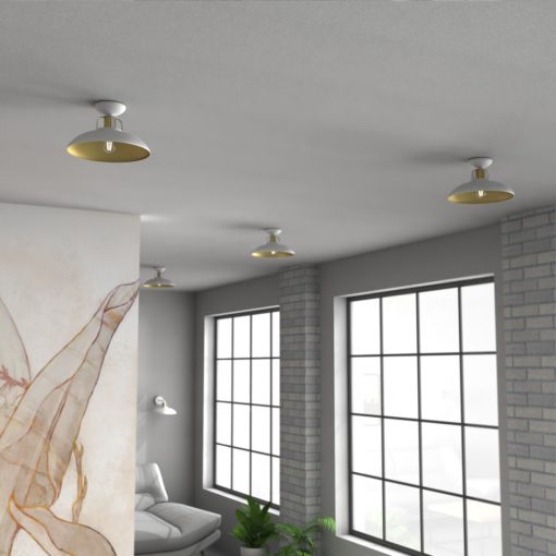 Ceiling  lamp FELIX WHITE/GOLD 1xE27