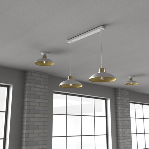 Pendant lamp FELIX WHITE/GOLD 2xE27