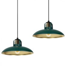 Pendant lamp FELIX GREEN/GOLD 2xE27