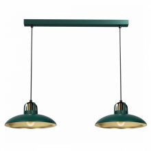 Pendant lamp FELIX GREEN/GOLD 2xE27