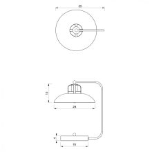 Table lamp FELIX GREEN/GOLD 1xE27