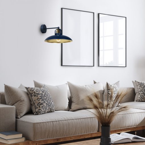 Wall lamp FELIX NAVY BLUE/GOLD 1xE27