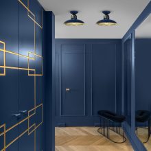 Ceiling  lamp FELIX NAVY BLUE/GOLD 1xE27