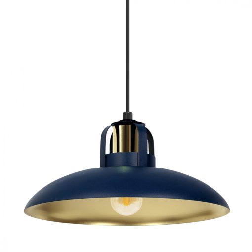 Pendant lamp FELIX NAVY BLUE/GOLD 1xE27