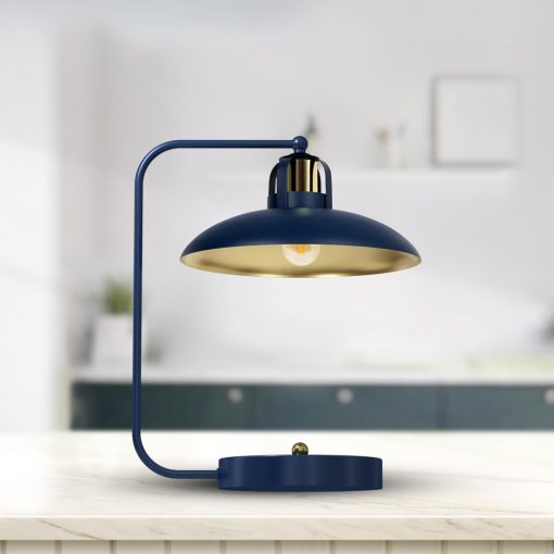 Table lamp FELIX NAVY BLUE/GOLD 1xE27