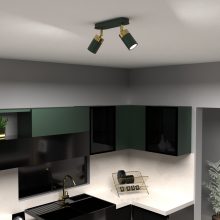 Ceiling  lamp JOKER GREEN/GOLD 2xGU10