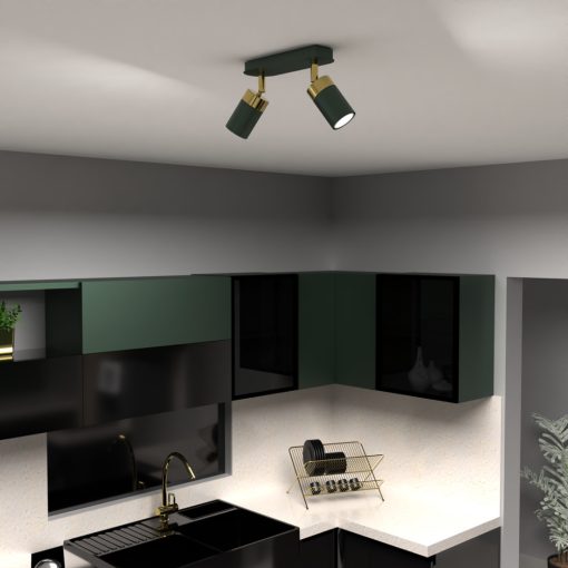 Ceiling  lamp JOKER GREEN/GOLD 2xGU10