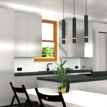 Pendant lamp JOKER GREEN/GOLD 3xGU10