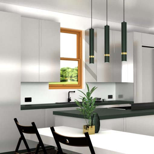 Pendant lamp JOKER GREEN/GOLD 3xGU10
