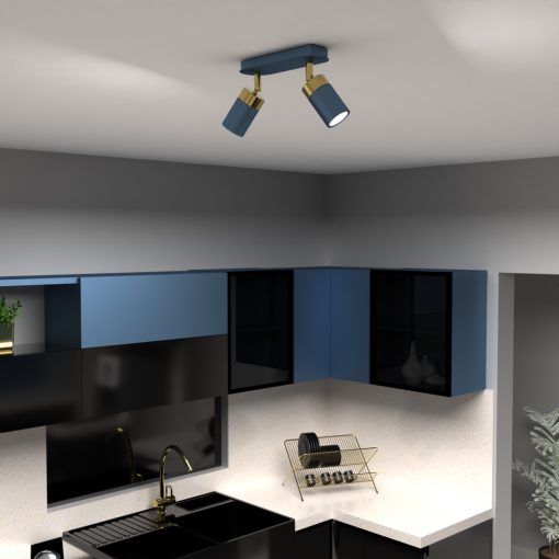 Ceiling  lamp JOKER NAVY BLUE/GOLD 2xGU10