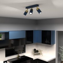 Ceiling  lamp JOKER NAVY BLUE/GOLD 3xGU10