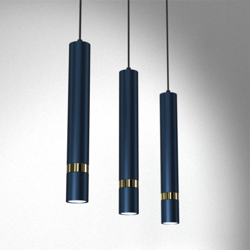 Pendant lamp JOKER NAVY BLUE/GOLD 3xGU10