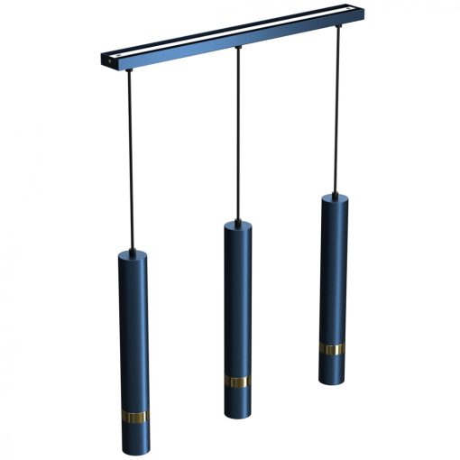 Pendant lamp JOKER NAVY BLUE/GOLD 3xGU10