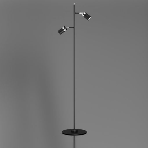 Floor lamp JOKER BLACK/CHROME 2xGU10