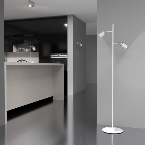 Floor lamp JOKER WHITE/CHROME 2xGU10
