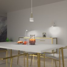 Pendant lamp ARENA WHITE/GOLD 1xGX53