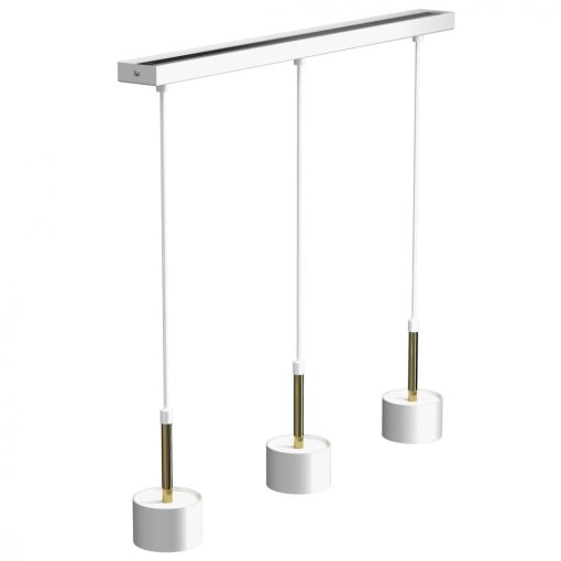 Pendant lamp ARENA WHITE/GOLD 3xGX53