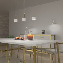 Pendant lamp ARENA WHITE/GOLD 3xGX53