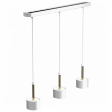 Pendant lamp ARENA WHITE/GOLD 3xGX53