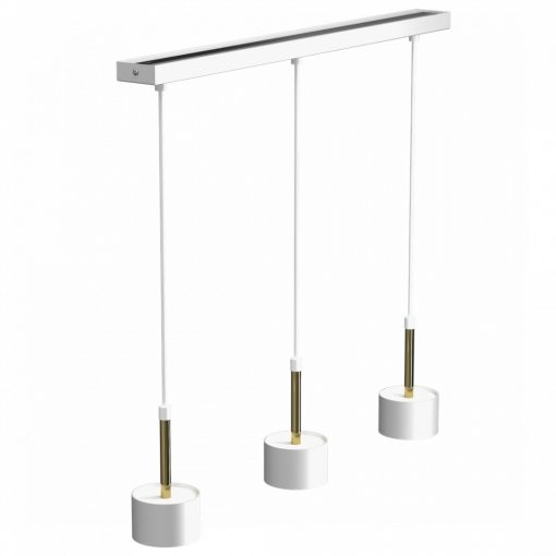 Pendant lamp ARENA WHITE/GOLD 3xGX53