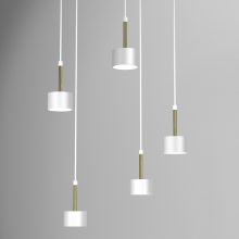 Pendant lamp ARENA WHITE/GOLD 5xGX53