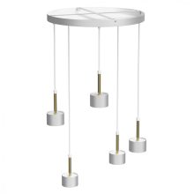 Pendant lamp ARENA WHITE/GOLD 5xGX53