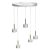 Pendant lamp ARENA WHITE/GOLD 5xGX53