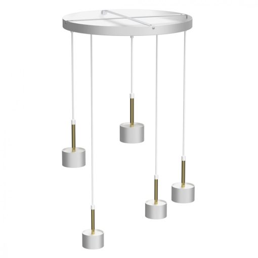 Pendant lamp ARENA WHITE/GOLD 5xGX53