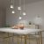 Pendant lamp ARENA WHITE/GOLD 5xGX53
