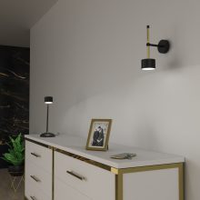 Wall lamp ARENA BLACK/GOLD 1xGX53