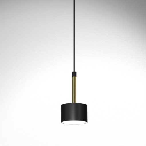 Pendant lamp ARENA BLACK/GOLD 1xGX53