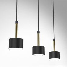 Pendant lamp ARENA BLACK/GOLD 3xGX53