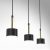 Pendant lamp ARENA BLACK/GOLD 3xGX53