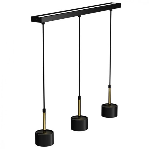 Pendant lamp ARENA BLACK/GOLD 3xGX53