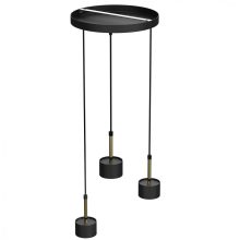 Pendant lamp ARENA BLACK/GOLD 3xGX53