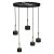 Pendant lamp ARENA BLACK/GOLD 5xGX53