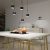 Pendant lamp ARENA BLACK/GOLD 5xGX53