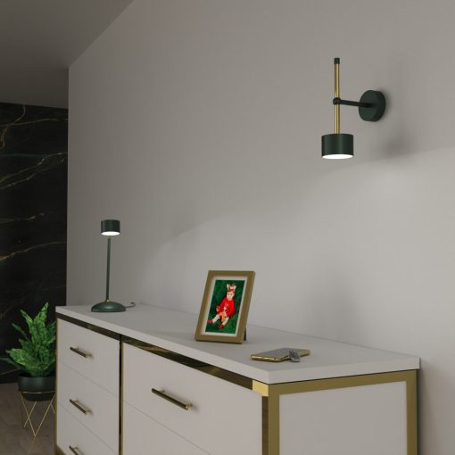 Wall lamp ARENA GREEN/GOLD 1xGX53