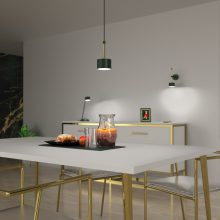 Pendant lamp ARENA GREEN/GOLD 1xGX53