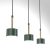 Pendant lamp ARENA GREEN/GOLD 3xGX53