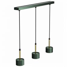 Pendant lamp ARENA GREEN/GOLD 3xGX53