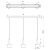 Pendant lamp ARENA GREEN/GOLD 3xGX53