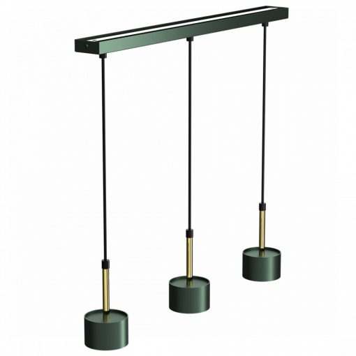Pendant lamp ARENA GREEN/GOLD 3xGX53