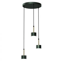 Pendant lamp ARENA GREEN/GOLD 3xGX53