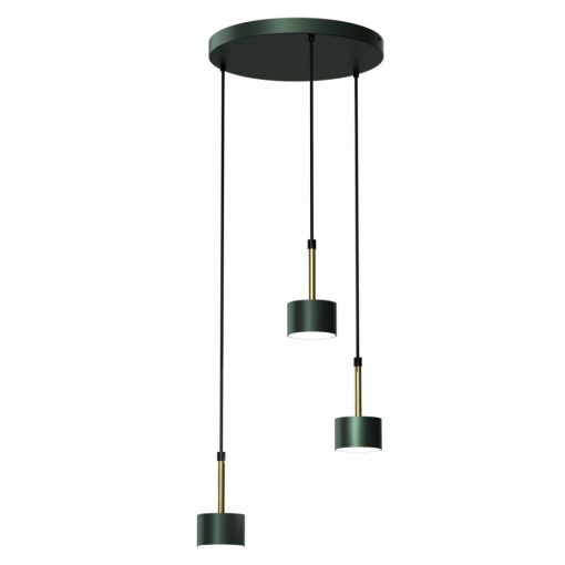 Pendant lamp ARENA GREEN/GOLD 3xGX53