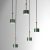 Pendant lamp ARENA GREEN/GOLD 5xGX53