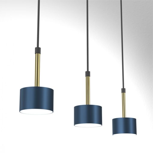 Pendant lamp ARENA BLUE/GOLD 3xGX53