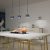 Pendant lamp ARENA BLUE/GOLD 3xGX53