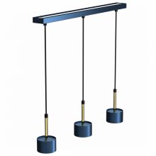 Pendant lamp ARENA BLUE/GOLD 3xGX53